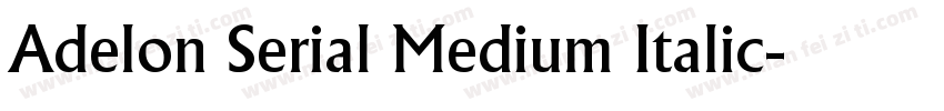 Adelon Serial Medium Italic字体转换